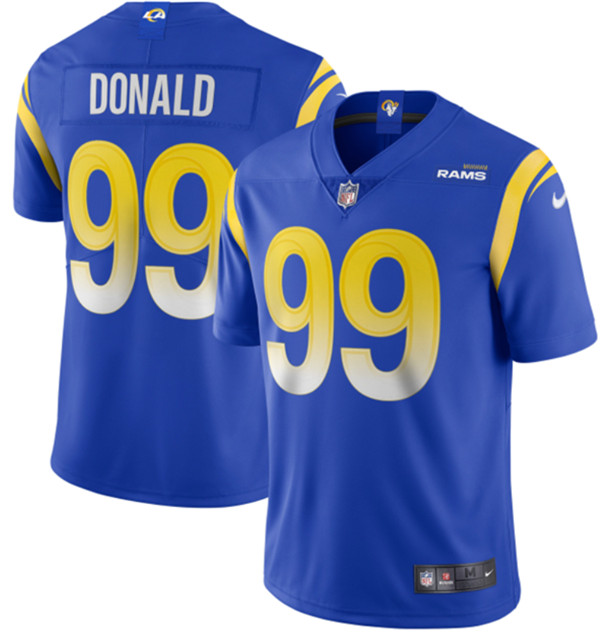 Men's Los Angeles Rams #99 Aaron Donald 2020 Royal Vapor Limited Stitched Jersey